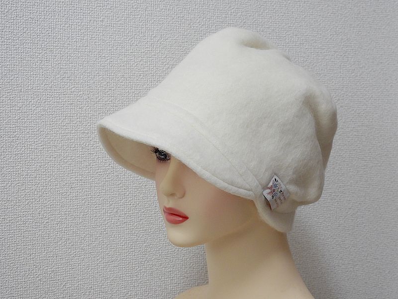 アルパカニットのケア帽子